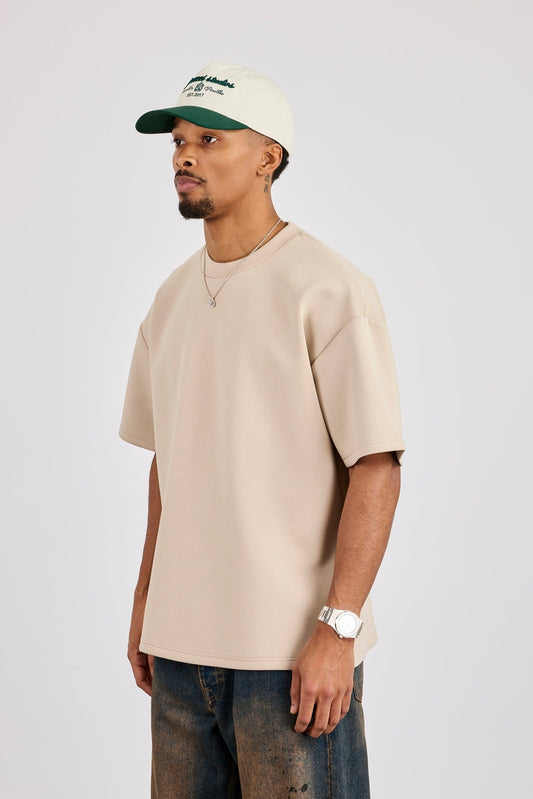 Cernucci Scuba Oversized T-Shirt - Stone — S — Side View
