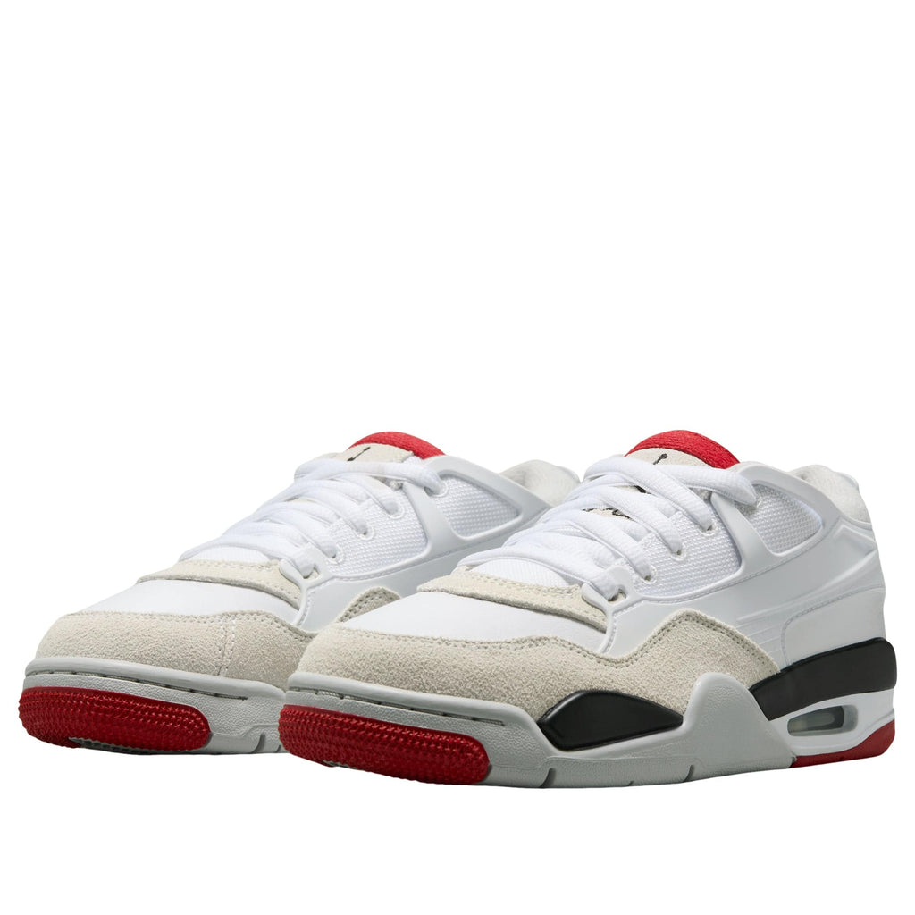 Air Jordan 4 RM White Black Varsity Red GS — 3 UK — Top View