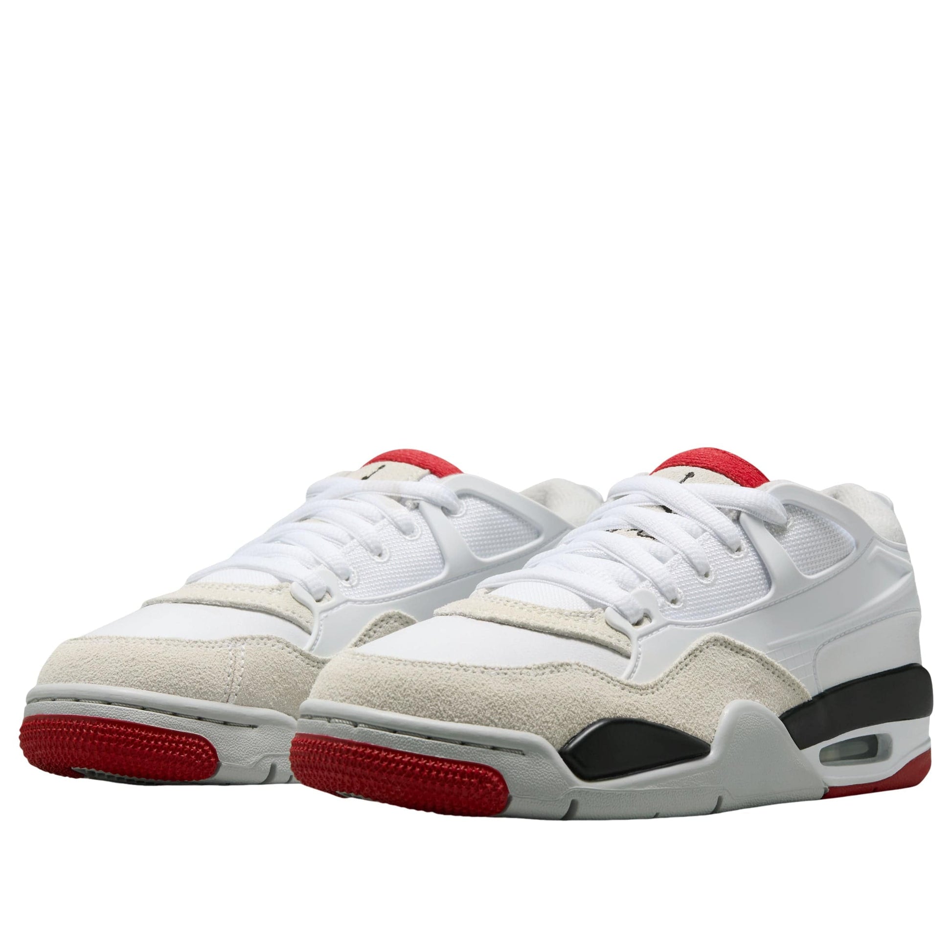 Air Jordan 4 RM White Black Varsity Red GS — 3 UK — Top View