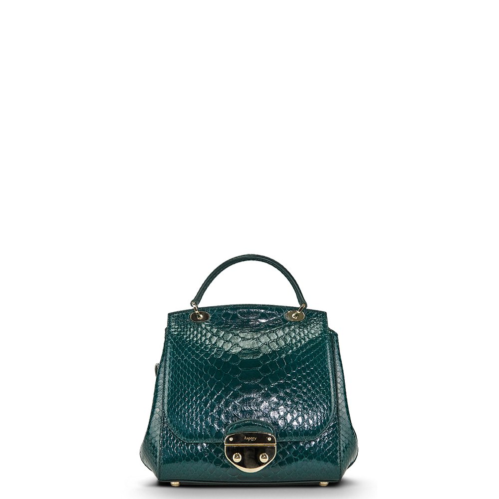 Asprey Backpack Tote in Green, Exotic — Alternate View 7