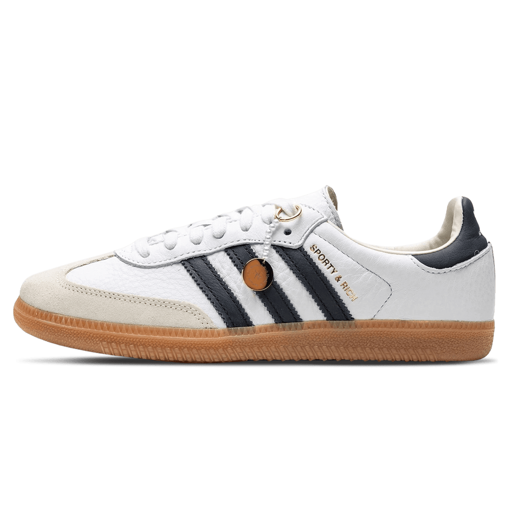 Sporty & Rich x Adidas Samba OG 'White Black' — UK 3.5 | EU 36 | US 4 — Front View