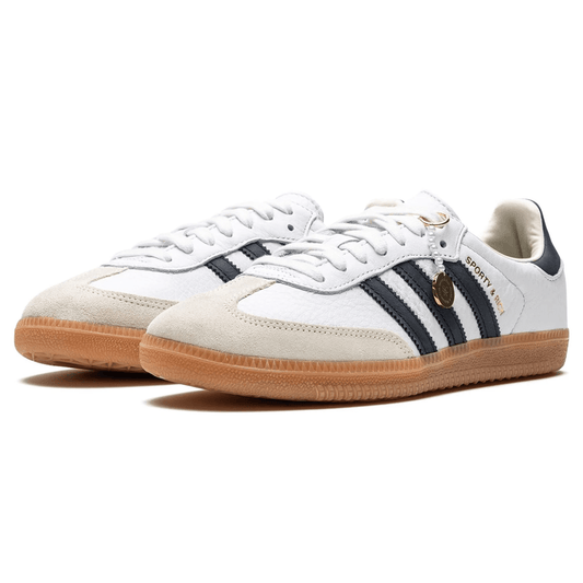 Sporty & Rich x Adidas Samba OG 'White Black' — UK 3.5 | EU 36 | US 4 — Side View