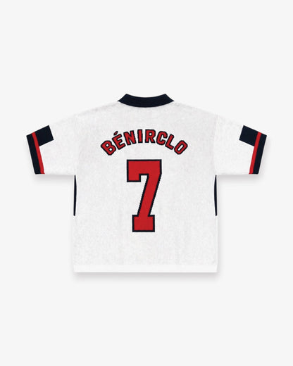 Benir Clothing 98 Becks inspired knit Jersey - White — XS — Detail View
