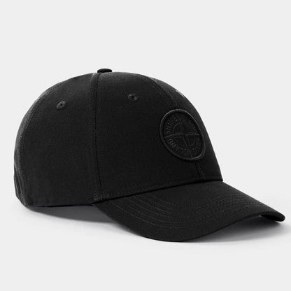 Stone Island Baseball Cap in Black — One-Size — Front View