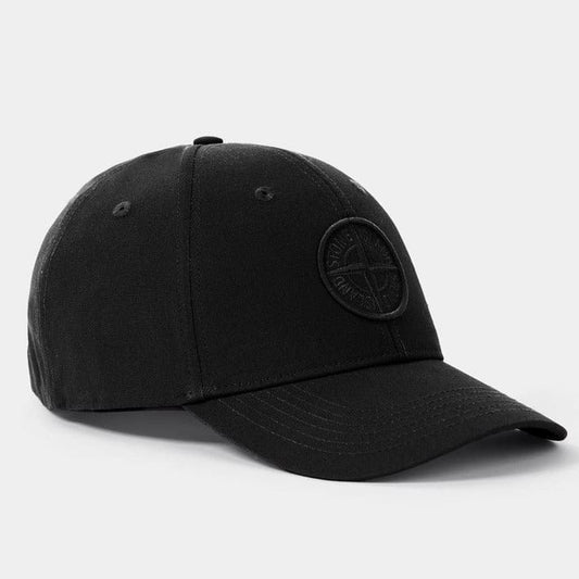 Stone Island Baseball Cap in Black — One-Size — Front View