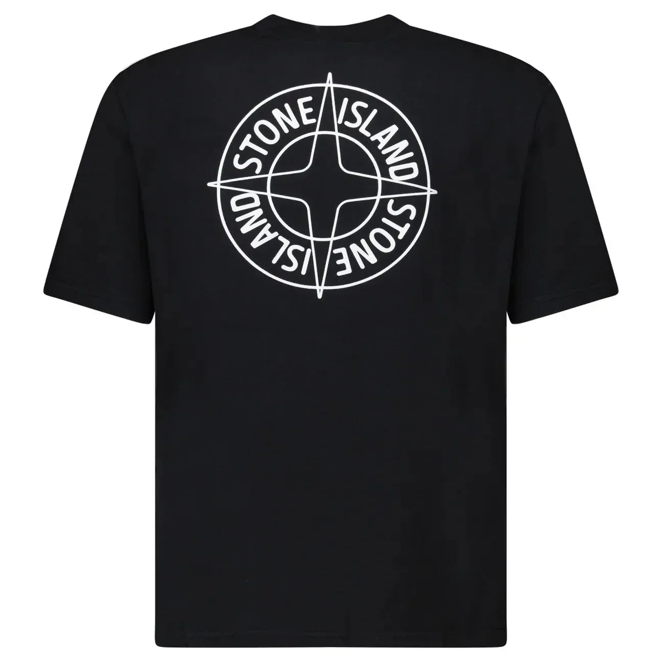 Stone Island Compass-Print Crewneck T-Shirt in Black — S — Back View