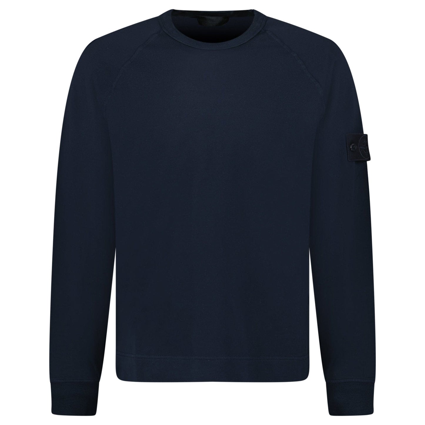 Stone Island Ghost Badge Crewneck Sweatshirt Navy — S — Front View