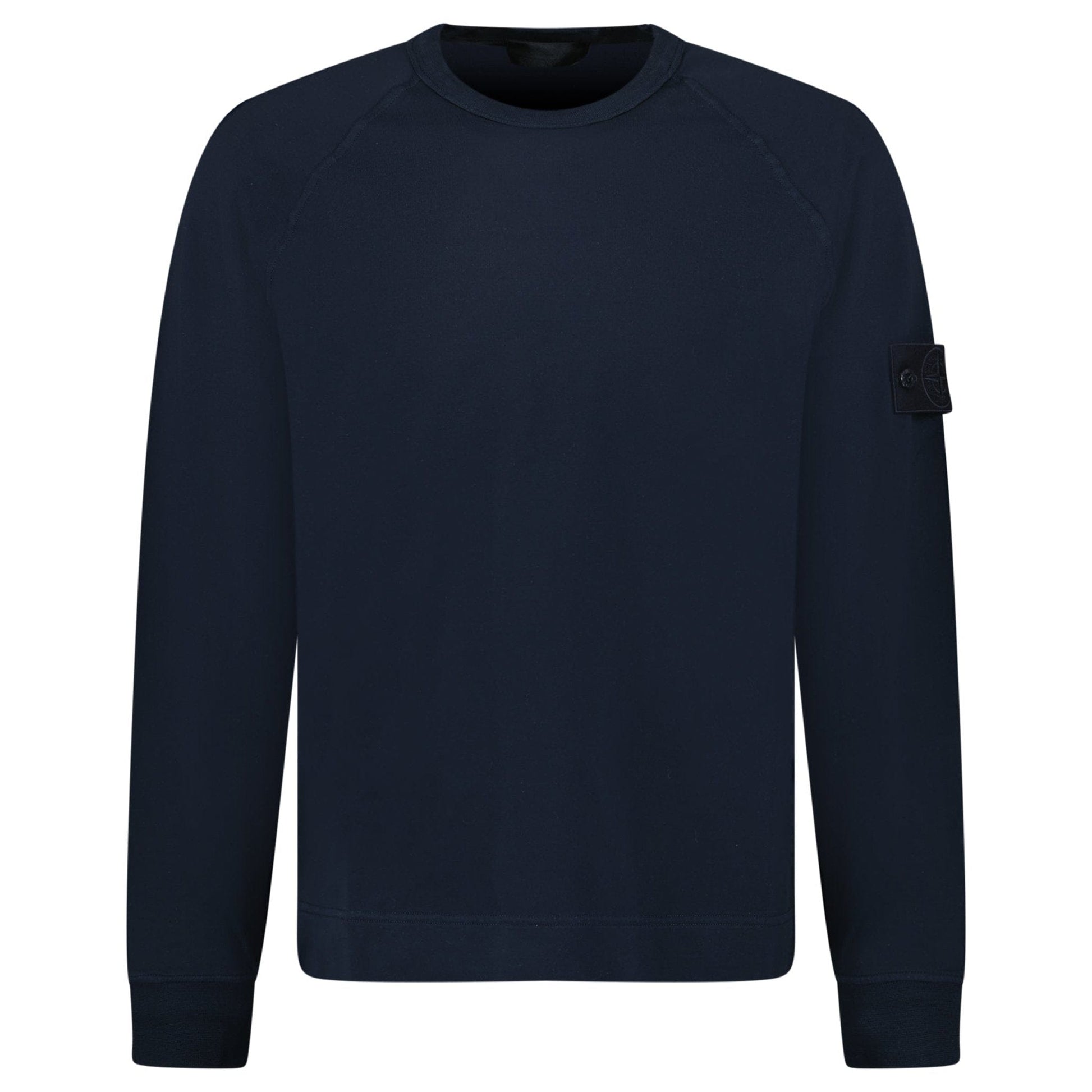 Stone Island Ghost Badge Crewneck Sweatshirt Navy — S — Front View