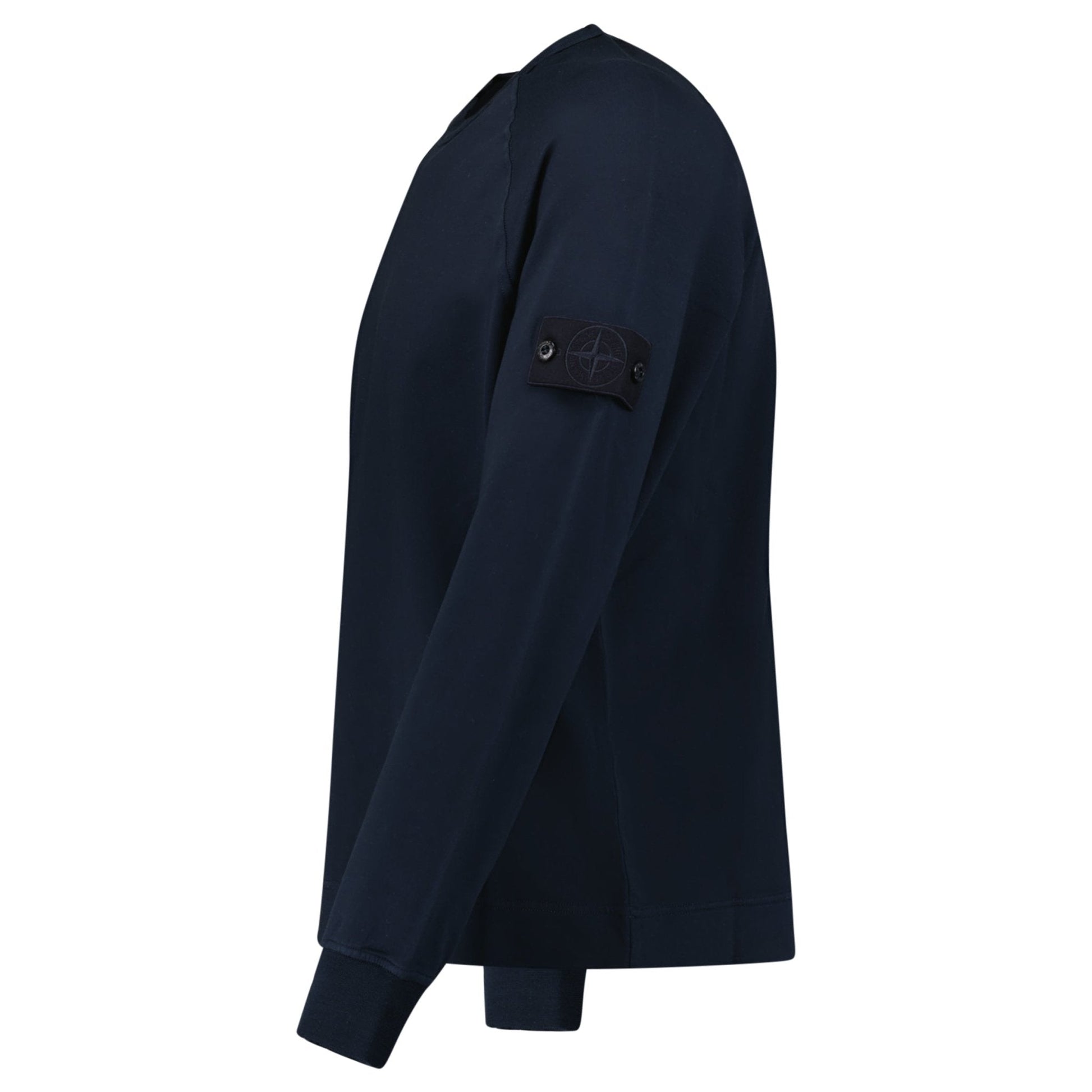 Stone Island Ghost Badge Crewneck Sweatshirt Navy — S — Back View