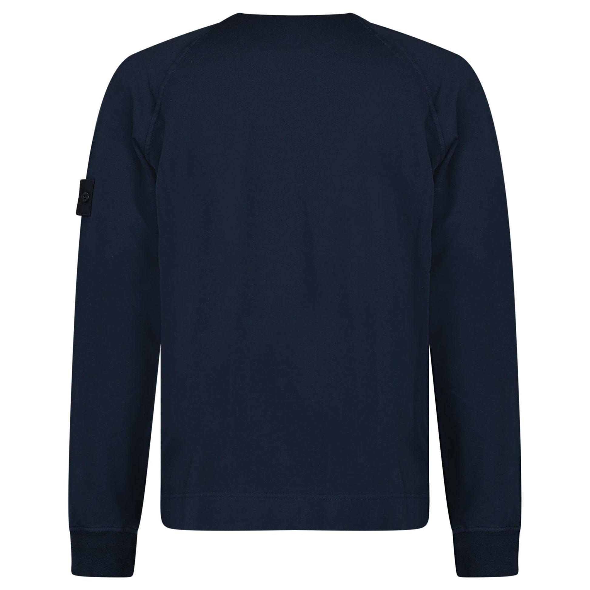 Stone Island Ghost Badge Crewneck Sweatshirt Navy — S — Top View