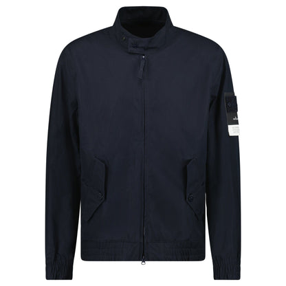Stone Island Ghost Weatherproof Cotton Canvas Jacket Navy — S — Front View