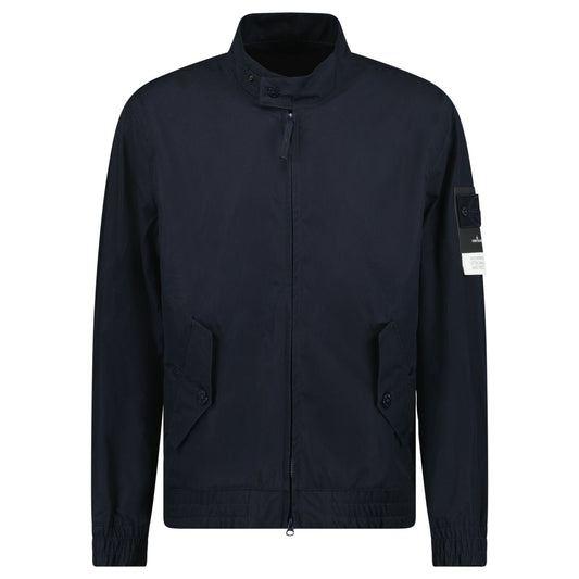 Stone Island Ghost Weatherproof Cotton Canvas Jacket Navy — S — Front View