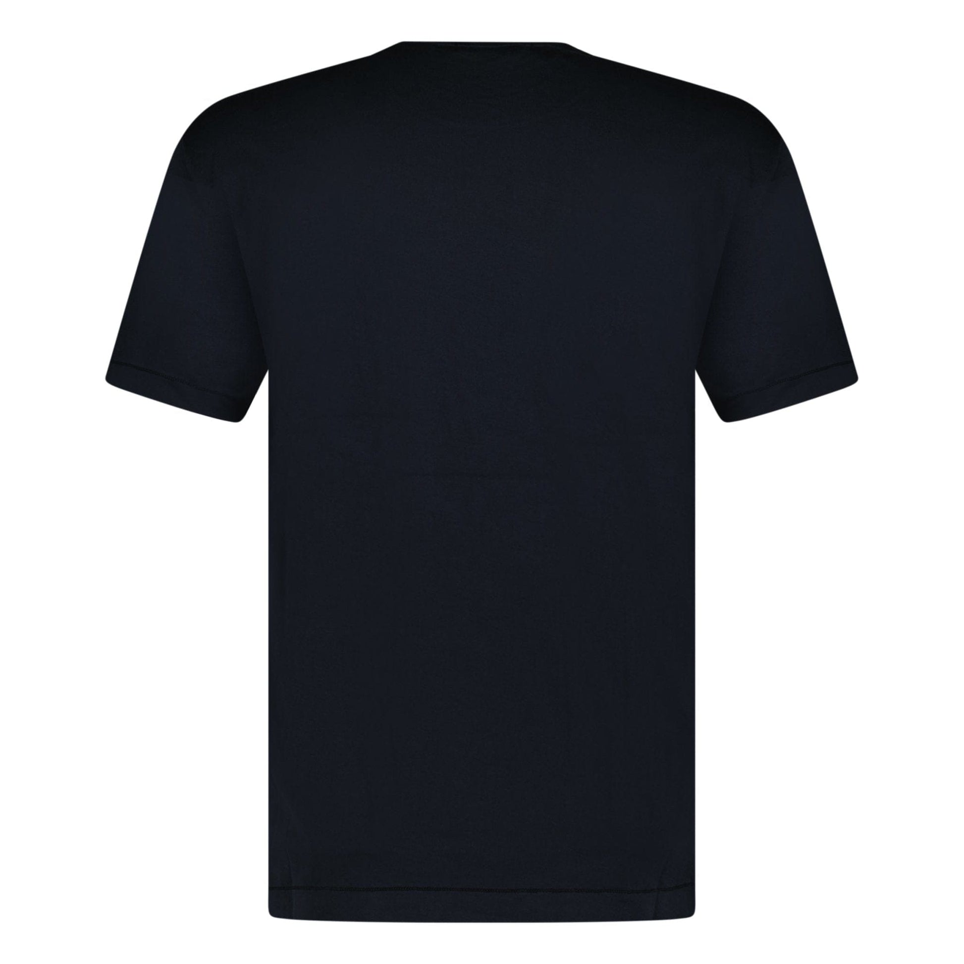 Stone Island Slim-Fit Short-Sleeve T-Shirt With Compass Patch Navy — S — Back View