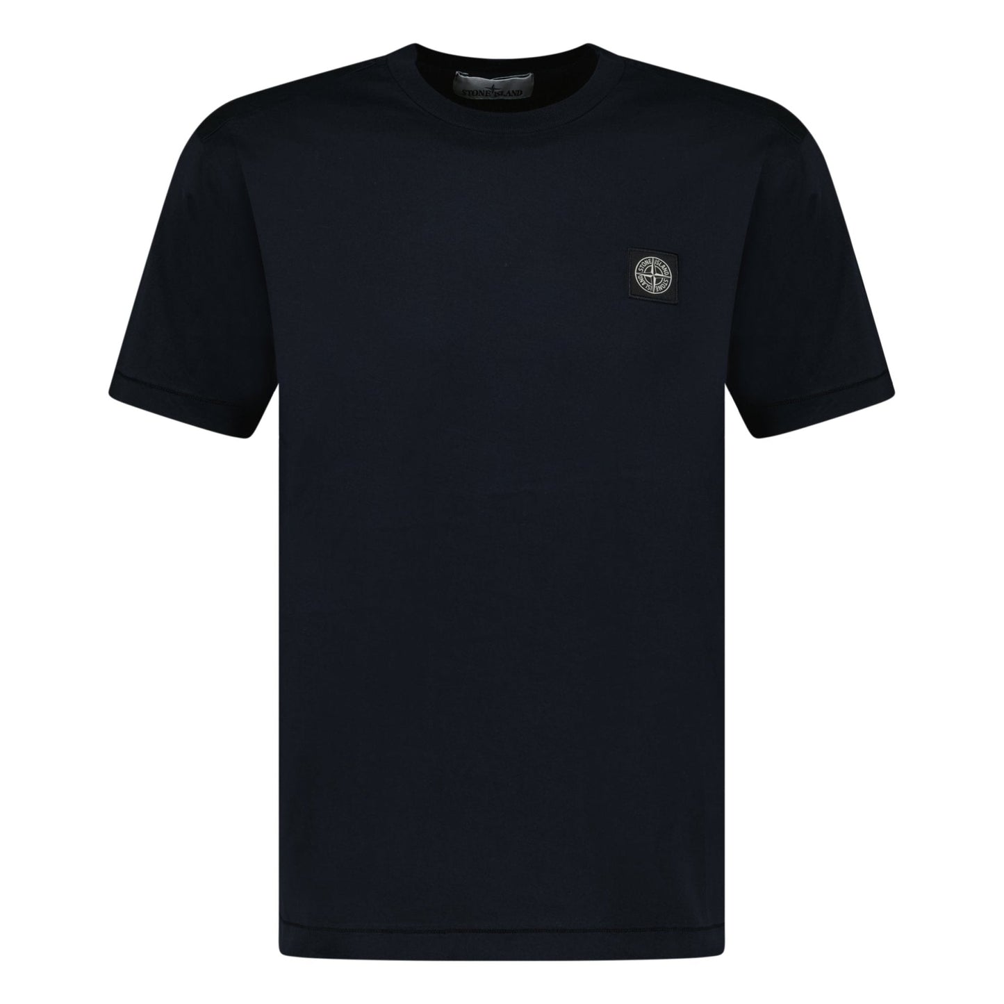 Stone Island Slim-Fit Short-Sleeve T-Shirt With Compass Patch Navy — S — Front View