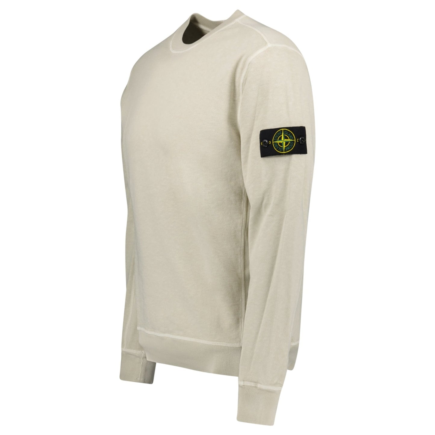Stone Island Old Effect Crewneck Sweatshirt Beige — S — Back View