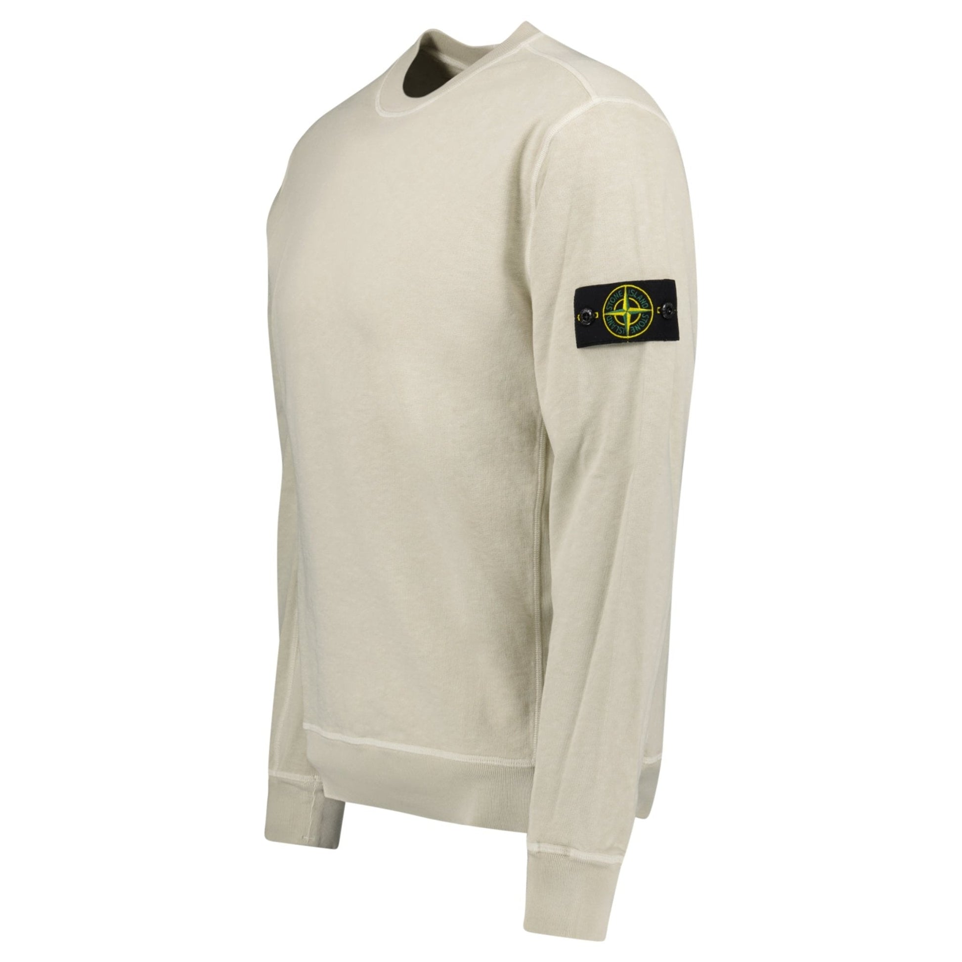 Stone Island Old Effect Crewneck Sweatshirt Beige — S — Back View