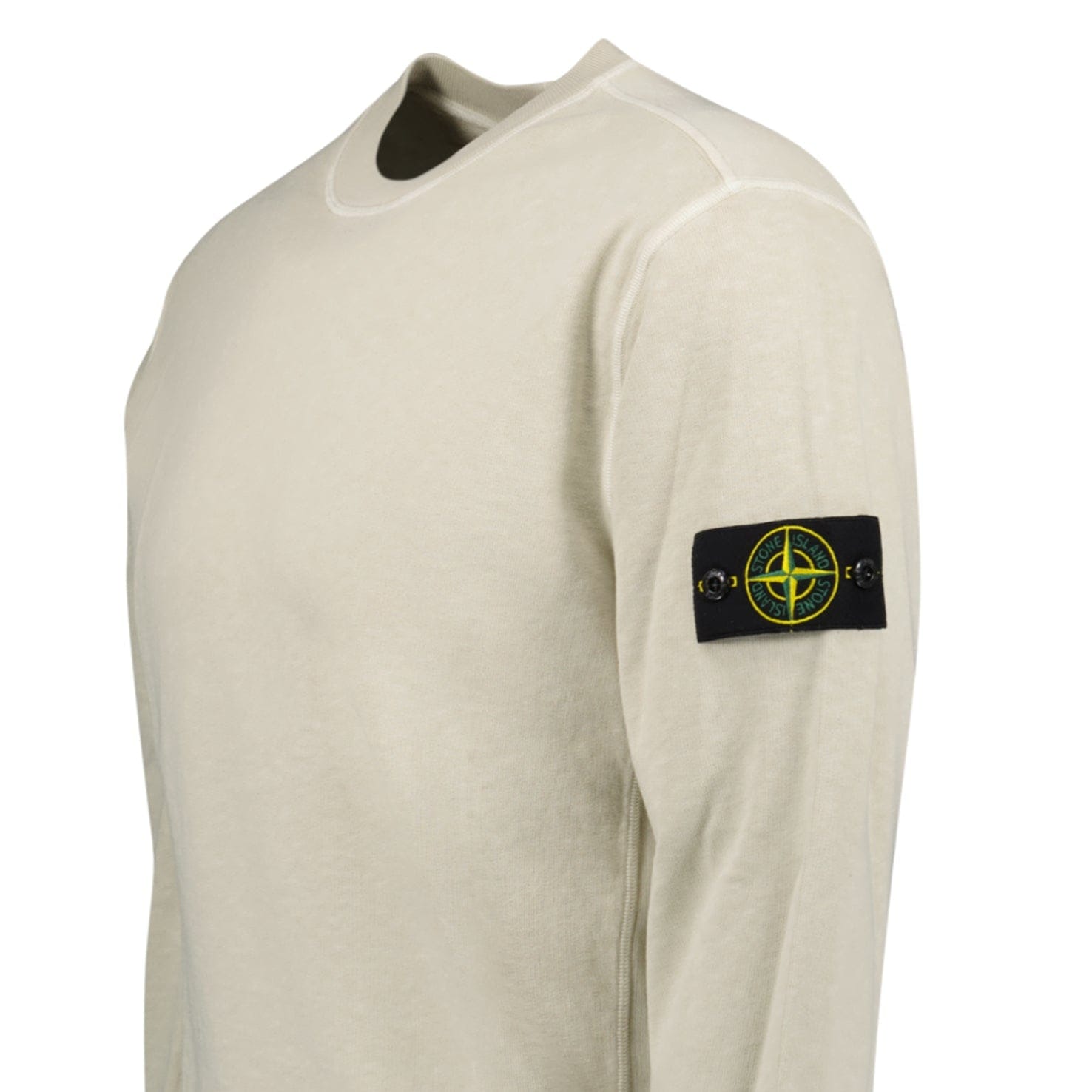 Stone Island Old Effect Crewneck Sweatshirt Beige — S — Detail View