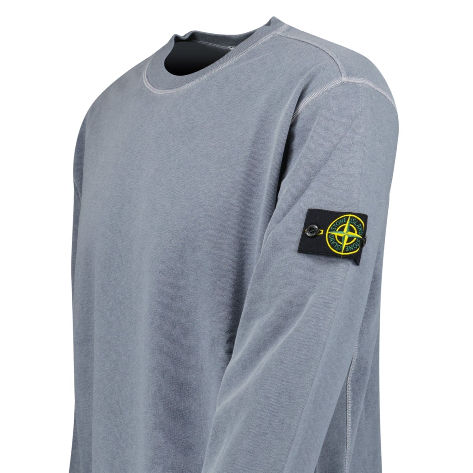 Stone Island Old Effect Crewneck Sweatshirt Dark Blue — S — Top View