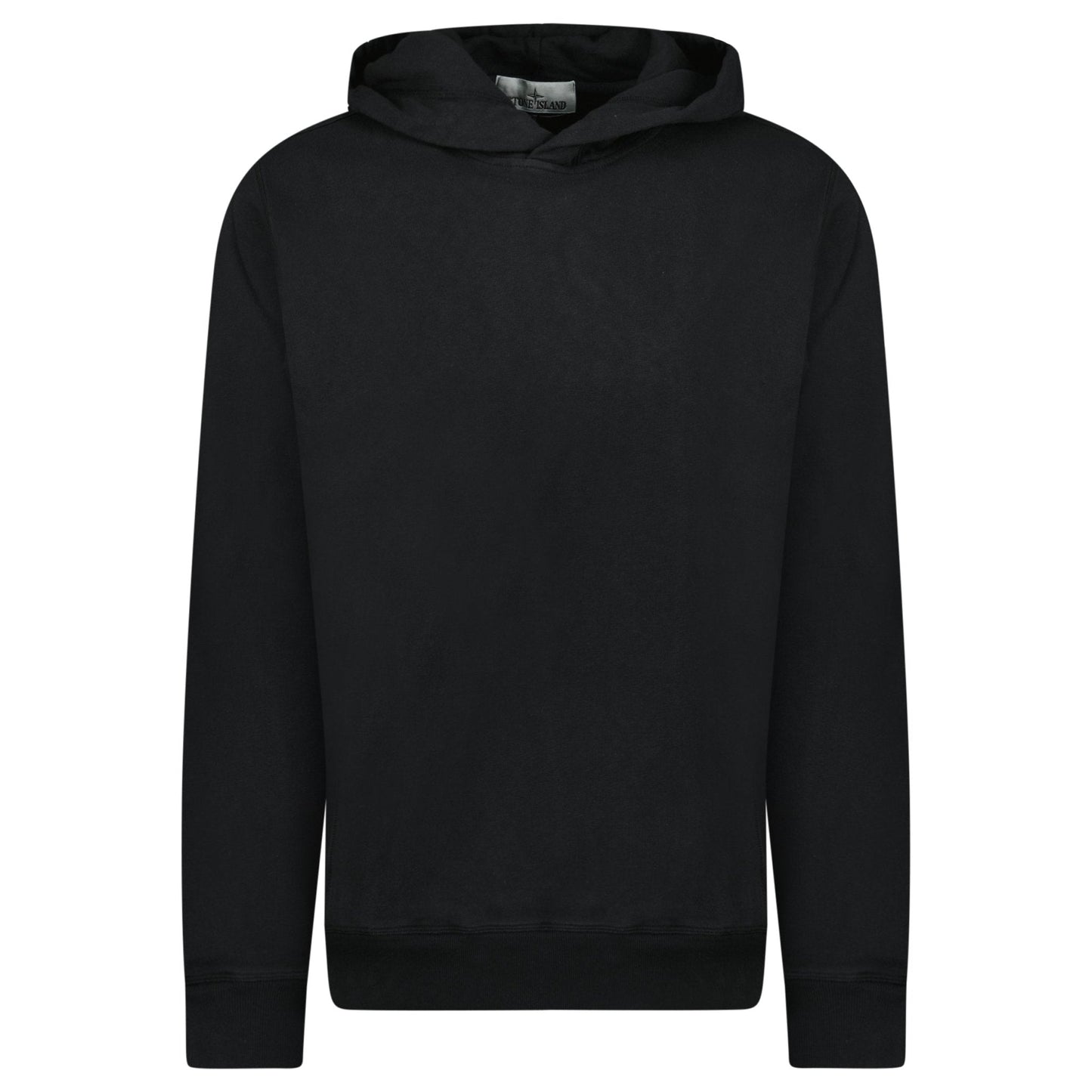 Stone Island ‘Old’ Treatment Hooded Sweatshirt In Black — S — Front View