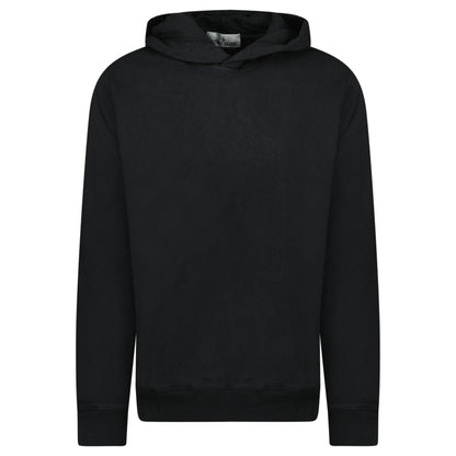 Stone Island ‘Old’ Treatment Hooded Sweatshirt In Black — S — Front View