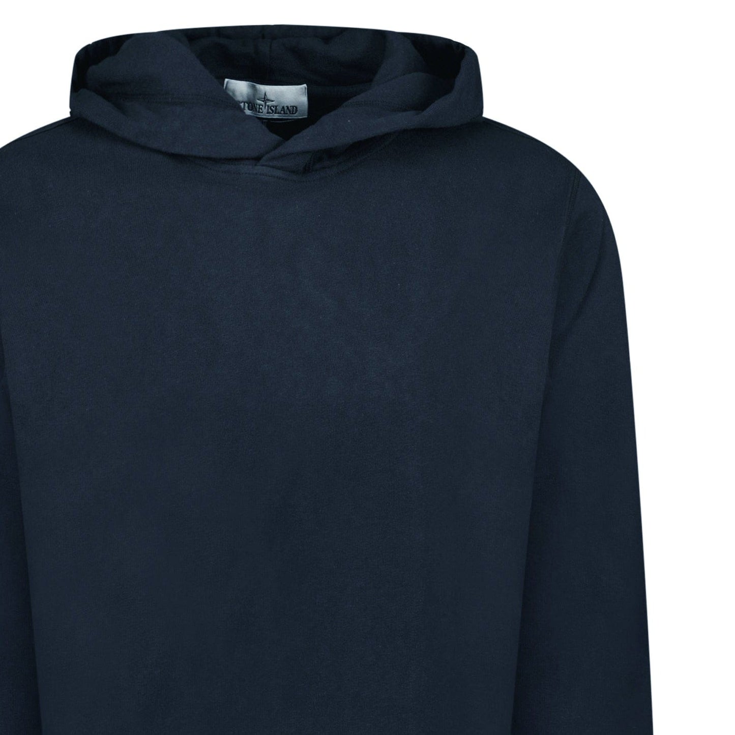 Stone Island ‘Old’ Treatment Hooded Sweatshirt In Navy — S — Back View