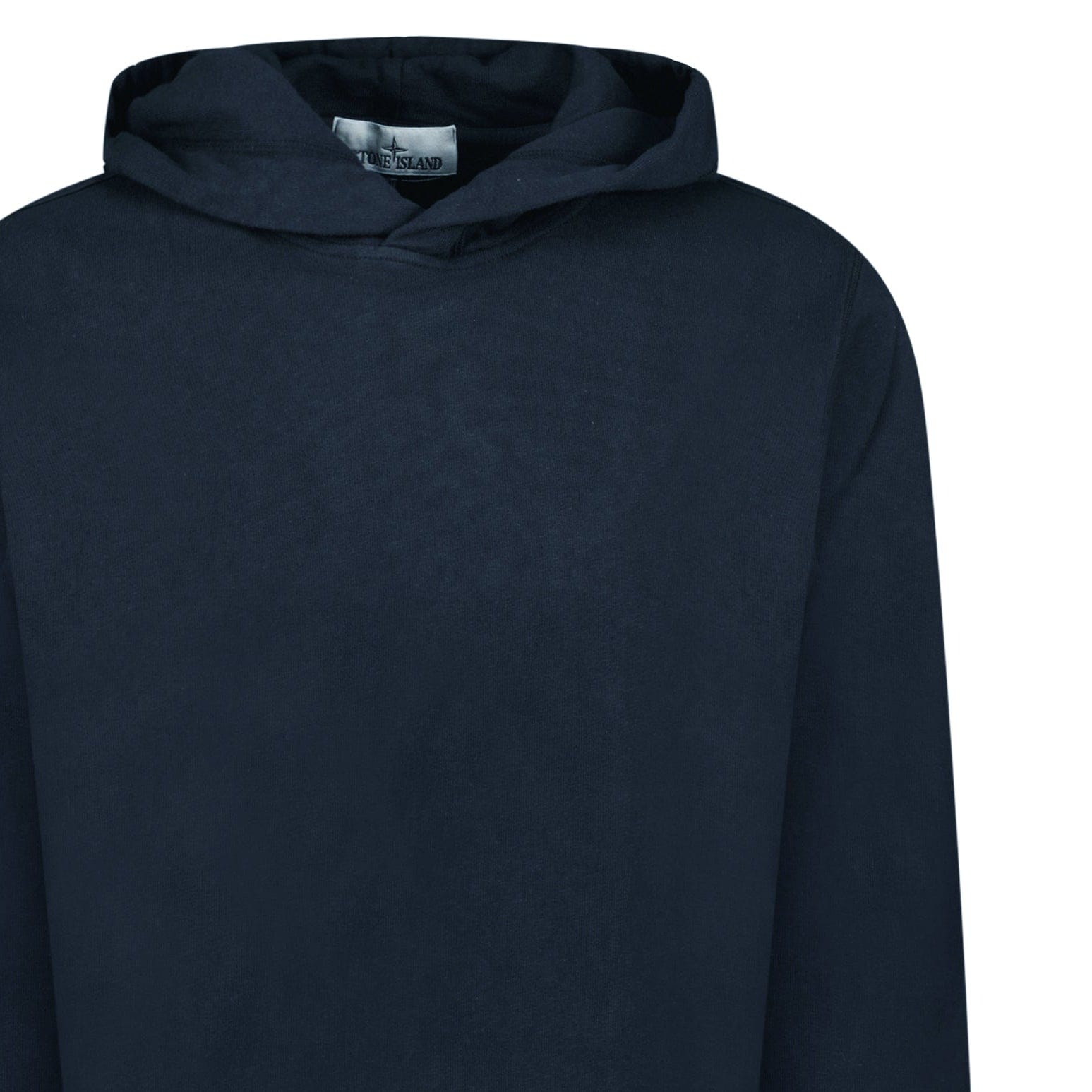 Stone Island ‘Old’ Treatment Hooded Sweatshirt In Navy — S — Back View
