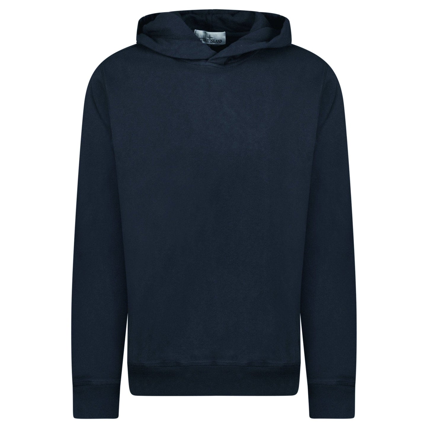 Stone Island ‘Old’ Treatment Hooded Sweatshirt In Navy — S — Front View