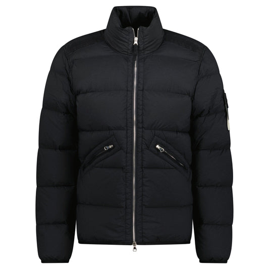 Stone Island Puffer Jacket In Seamless Tunnel Nylon Black — S — Front View
