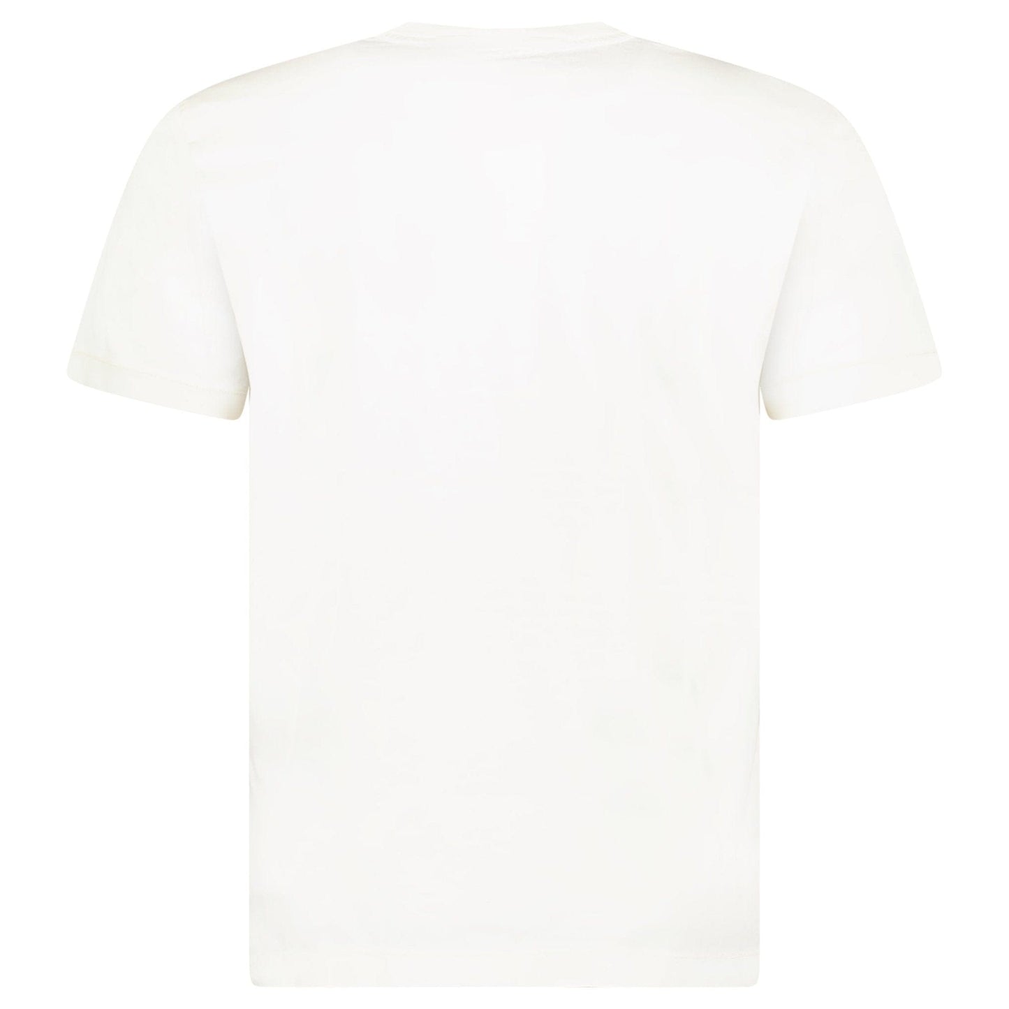 Stone Island Slim-Fit Short-Sleeve T-Shirt With Compass Patch Ivory — S — Top View