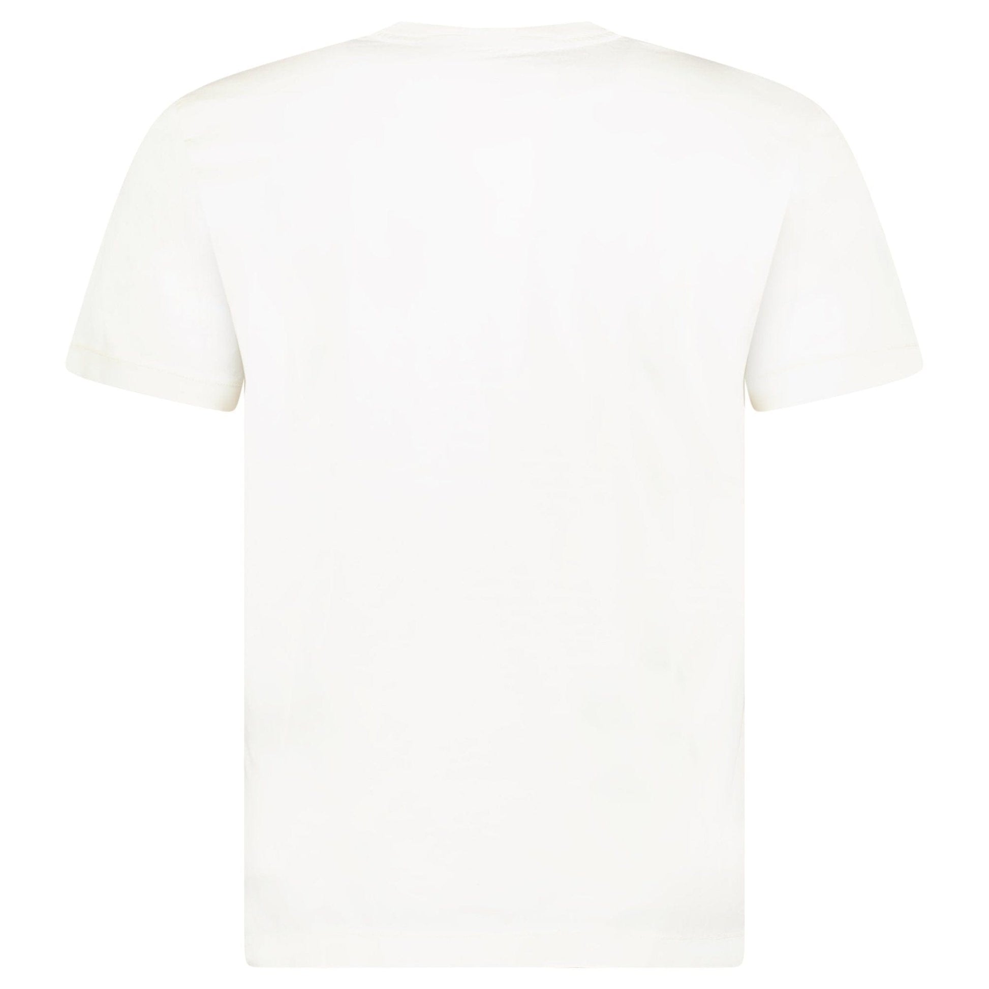 Stone Island Slim-Fit Short-Sleeve T-Shirt With Compass Patch Ivory — S — Top View
