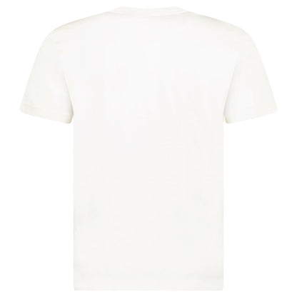 Stone Island Slim-Fit Short-Sleeve T-Shirt With Compass Patch Ivory — S — Top View
