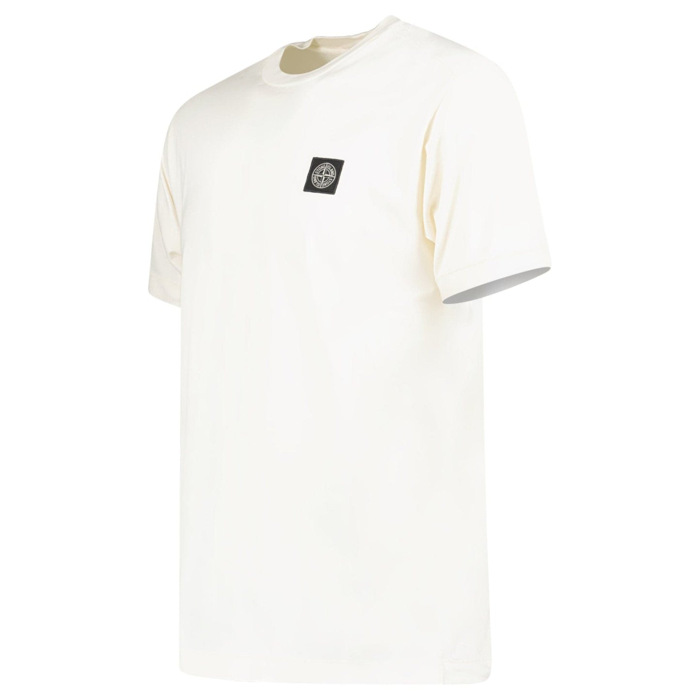 Stone Island Slim-Fit Short-Sleeve T-Shirt With Compass Patch Ivory — S — Back View