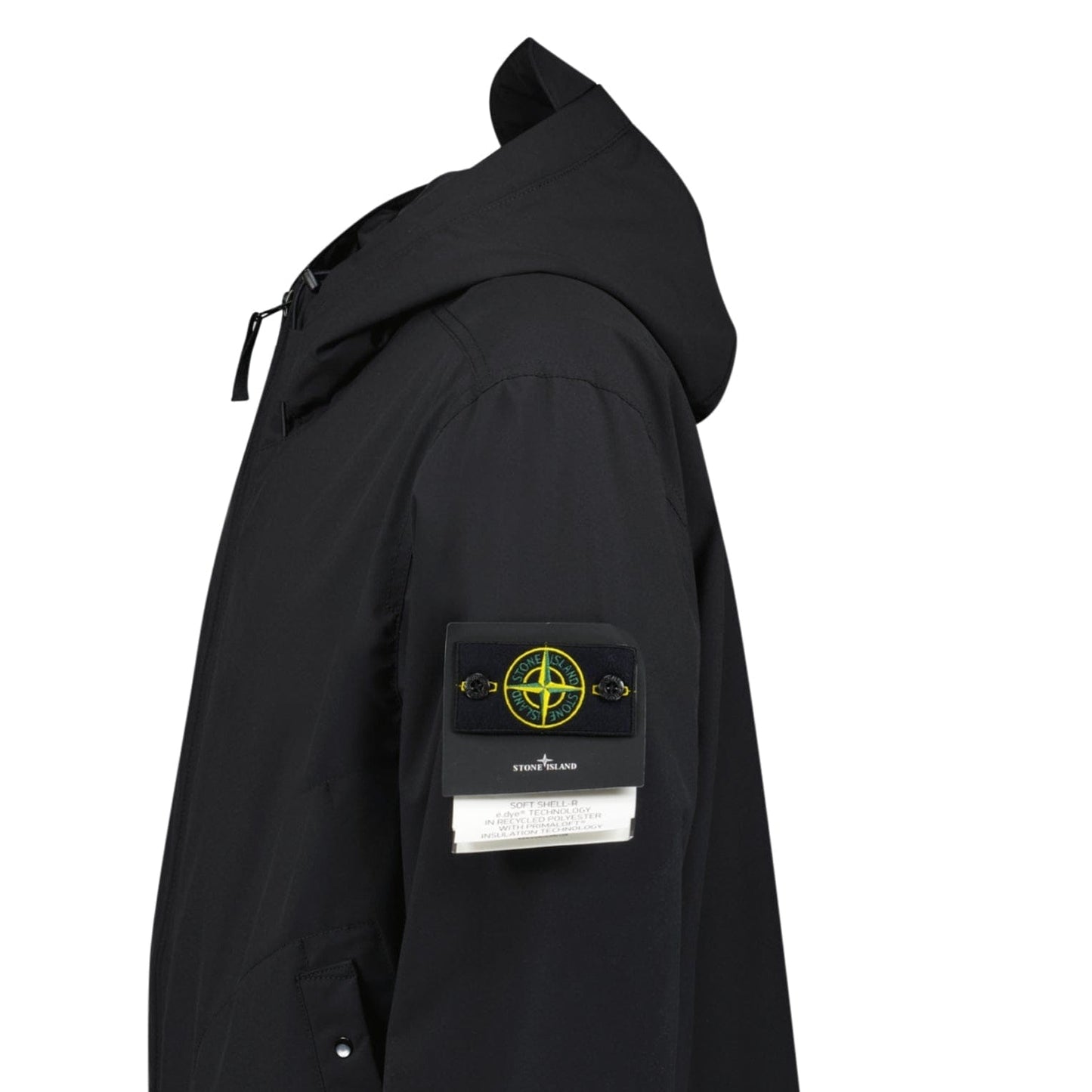 Stone Island Soft Shell-R Primaloft Insulation Technology Jacket in Black — XL — Detail View