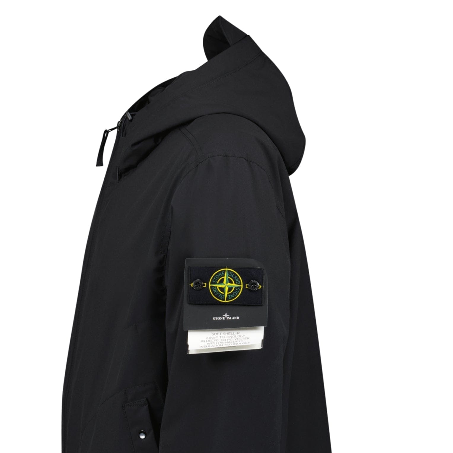Stone Island Soft Shell-R Primaloft Insulation Technology Jacket in Black — XL — Detail View