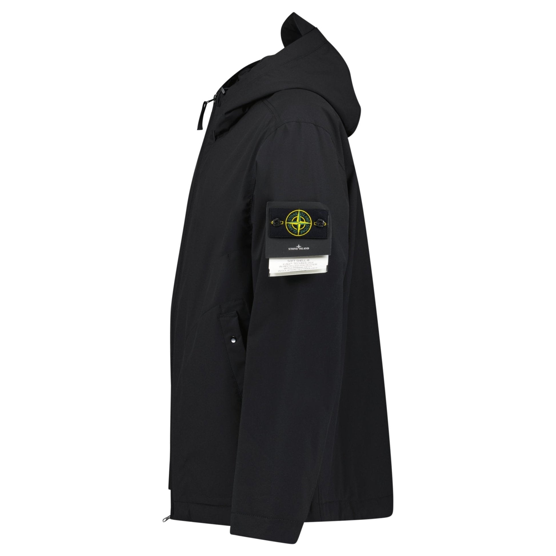 Stone Island Soft Shell-R Primaloft Insulation Technology Jacket in Black — XL — Side View