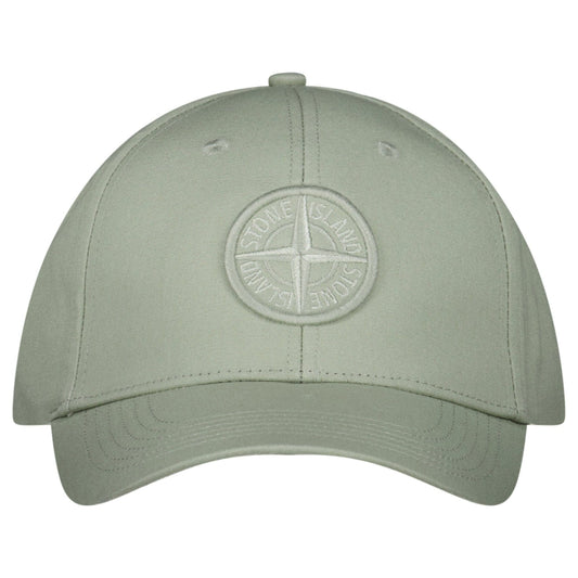Stone Island Baseball Cap in Sage — One-Size — Front View