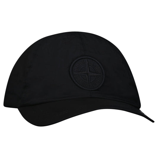 Stone Island Compass Baseball Cap in Black — L — Front View