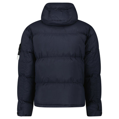 Stone Island Down Matte Ripstop Cordura® Advanced Fabric Parka in Navy — S — Back View