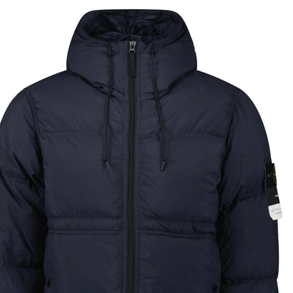 Stone Island Down Matte Ripstop Cordura® Advanced Fabric Parka in Navy — S — Detail View
