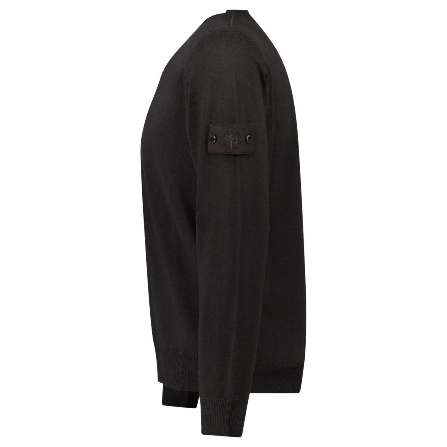 Stone Island Ghost Wool Crew Neck Jumper Dark Brown — S — Side View
