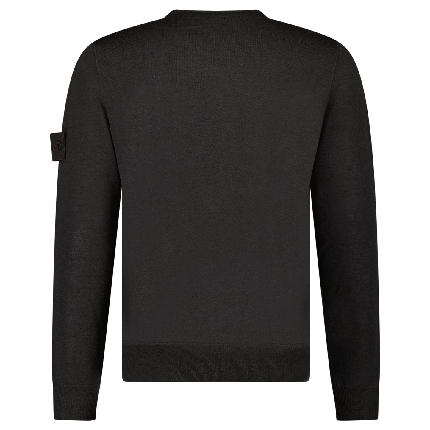Stone Island Ghost Wool Crew Neck Jumper Dark Brown — S — Back View