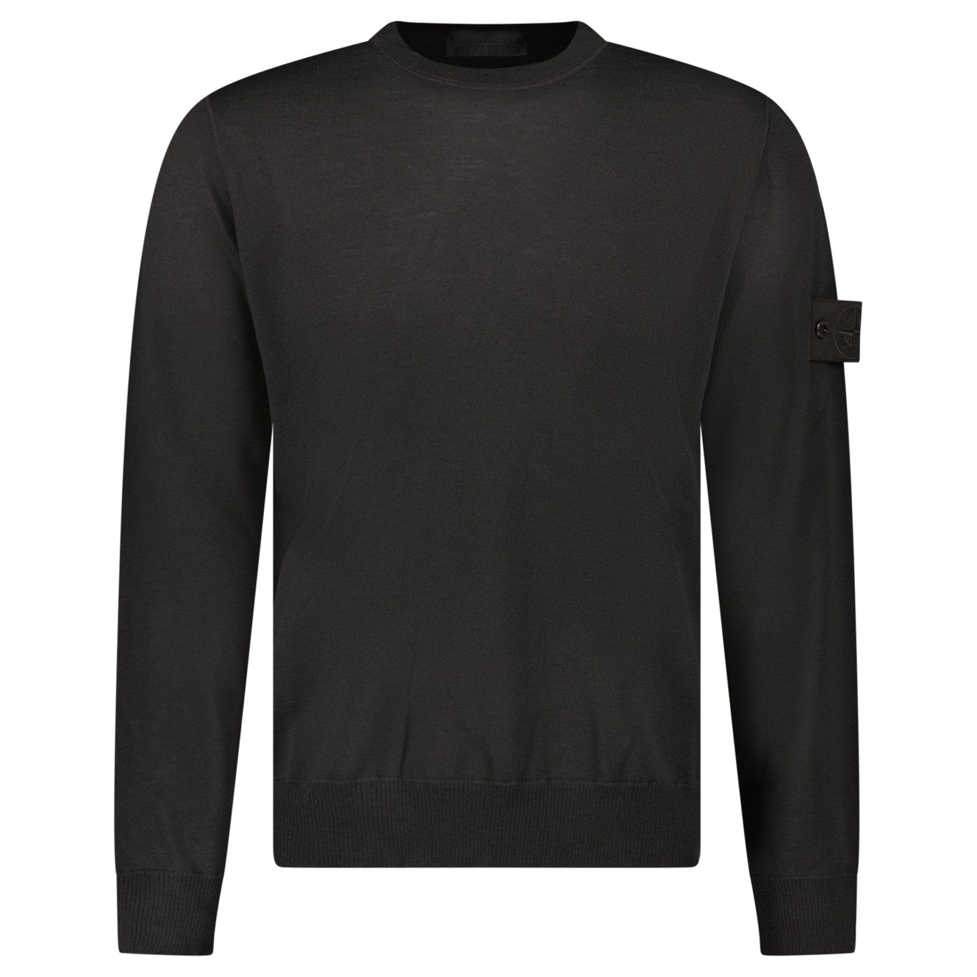 Stone Island Ghost Wool Crew Neck Jumper Dark Brown — S — Front View