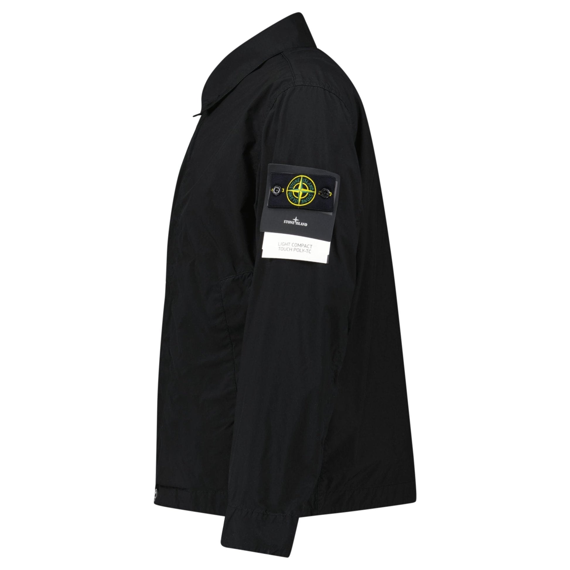 Stone Island Light Compact Jacket in Black — S — Side View