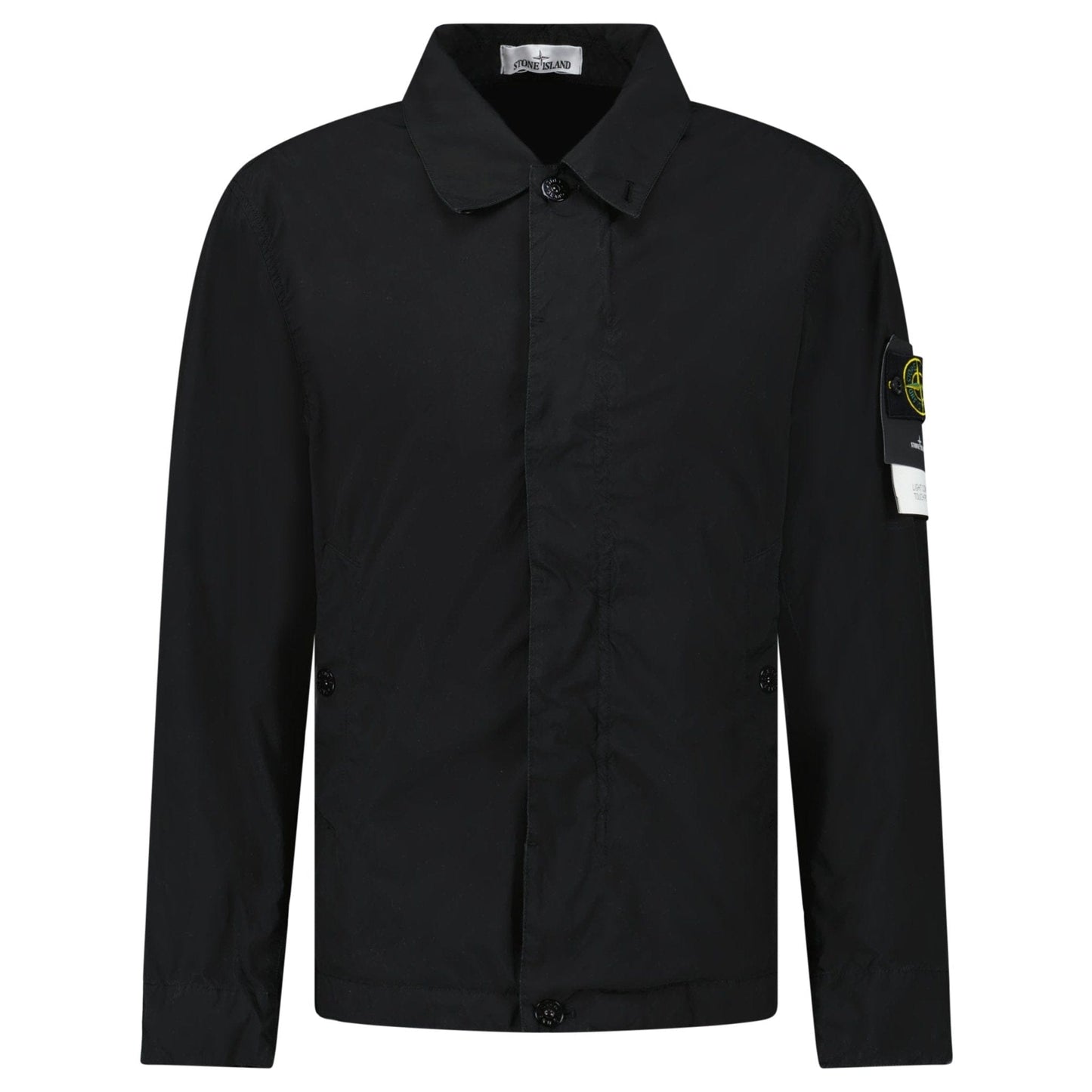 Stone Island Light Compact Jacket in Black — S — Front View