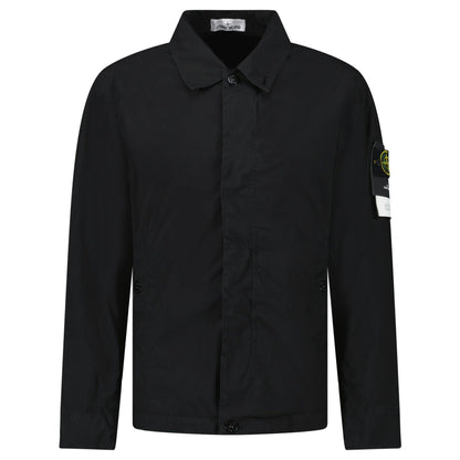 Stone Island Light Compact Jacket in Black — S — Front View