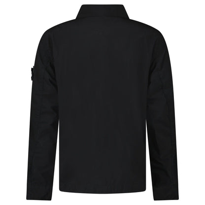 Stone Island Light Compact Jacket in Black — S — Back View