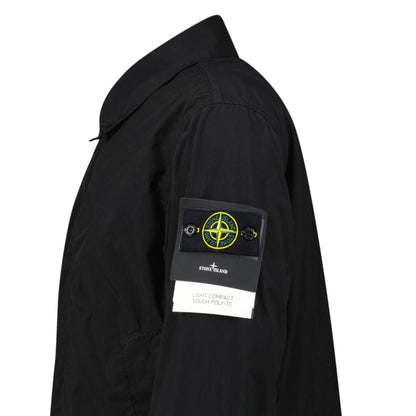Stone Island Light Compact Jacket in Black — S — Top View