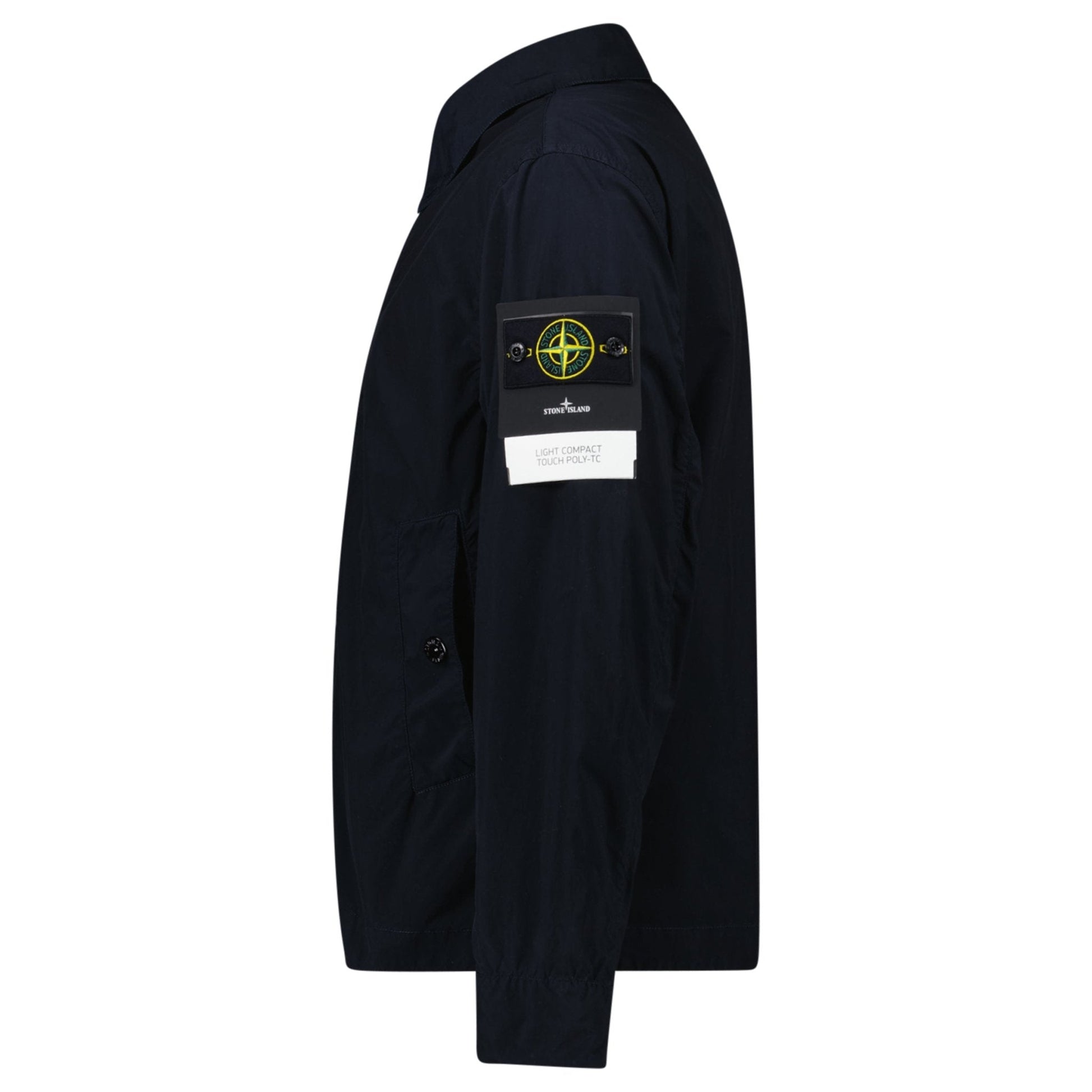 Stone Island Light Compact Jacket in Navy — S — Side View