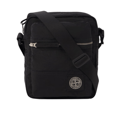 Stone Island Nylon Metal Pouch Bag in Black — Front View