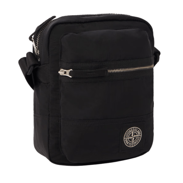 Stone Island Nylon Metal Pouch Bag in Black — Side View